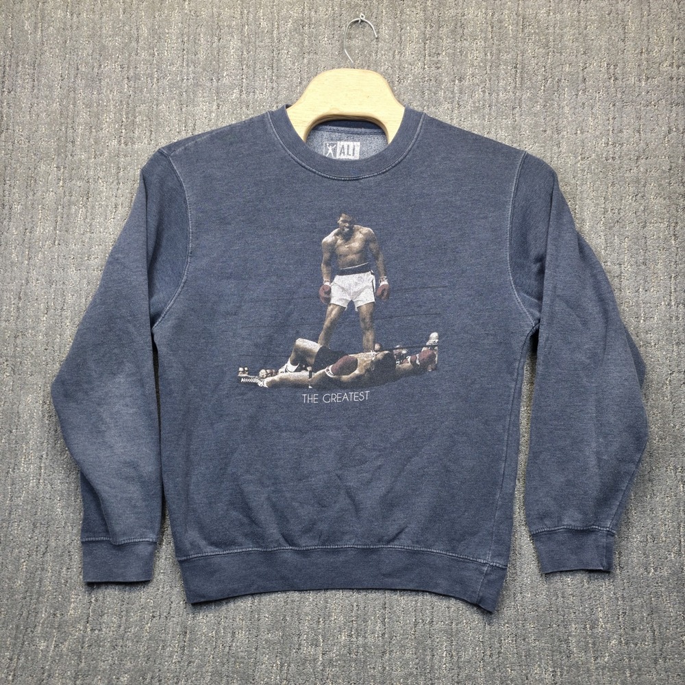 Muhammad Ali Crew Sweatshirt Large Vintage X Ali The Greatest Boxing Photo 2011